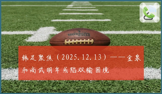 韩足聚焦（2025.12.13）——金泉和尚武明年或陷双输困境
